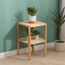 2-Tier Birch Wood Bathroom Shelf