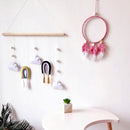 Rainbow Felt Ball Wall Hanging