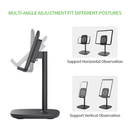Adjustable Aluminum Tablet Stand With Clamp
