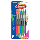 5-Color Retractable Gel Ink Pen Set