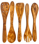Olive Wood Kitchen Utensil Set 5 Piece