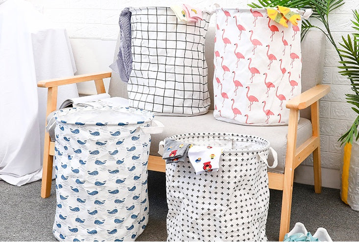 Cotton Linen Laundry Hamper