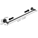 3-Piece Matte Black Bathroom Towel Bar Set