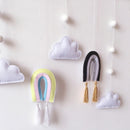Rainbow Felt Ball Wall Hanging