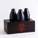 Black Ceramic Diamond Vase Set Of 3
