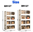 Collapsible Stackable Storage Bins With Wheels