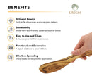 Olive Wood Bread Board And Butter Spreader Set