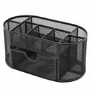 Mesh Desk Organizer With Sticky Note Tray