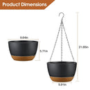 Hanging Planters With Drip Tray Set Of 4