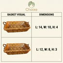 Woven Willow Bread And Fruit Baskets Set Of 2