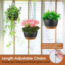Hanging Planters With Drip Tray Set Of 4