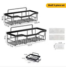 No-Drill Wall Storage Rack With Hooks