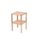2-Tier Birch Wood Bathroom Shelf
