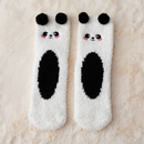 Women's Embroidered Coral Fleece Socks