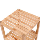 2-Tier Birch Wood Bathroom Shelf