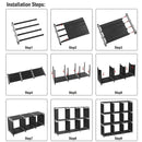 3-Tier 9-Cube Fabric Closet Organizer Shelf