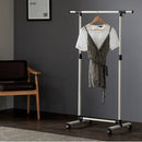 Rolling Clothes Rack With Bottom Shelves