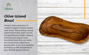 Olive Wood Wavy Decorative Bowl