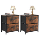 Fabric Drawer Nightstand Storage Set Of 2
