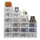 Clear Stackable Shoe Storage Boxes 18-Pack
