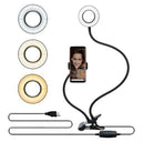 USB Clamp Desk Lamp With Phone Holder