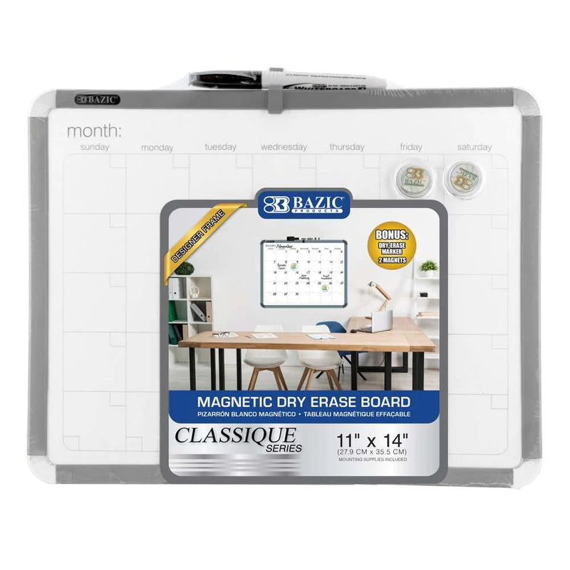 Magnetic Dry Erase Calendar Board, 11 x 14