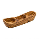 Olive Wood 3-Compartment Serving Tray