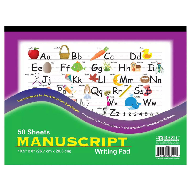 Manuscript Writing Pad, 50 Sheets