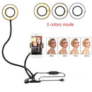 USB Clamp Desk Lamp With Phone Holder