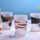 Frosted Glass Cat Paw Mug