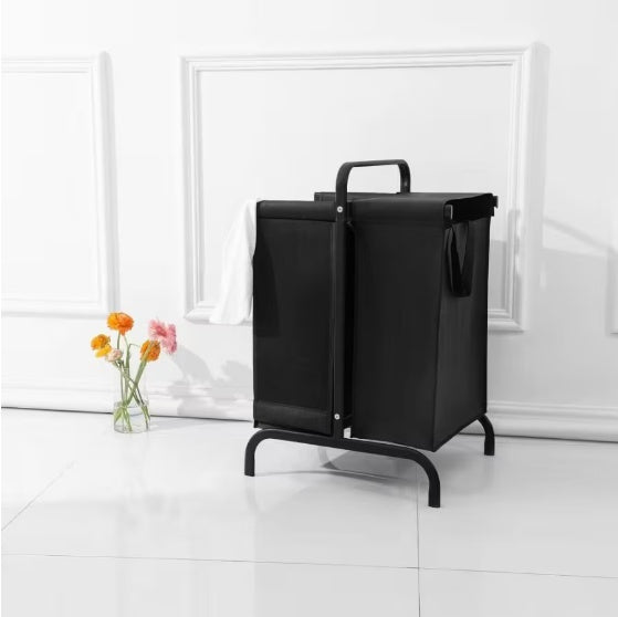 2-Tier Laundry Sorter Basket With Lid