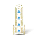 4-Tier Corner Storage Shelf Gold And White