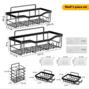 No-Drill Wall Storage Rack With Hooks