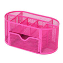 Mesh Desk Organizer With Sticky Note Tray