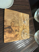 Olive Wood Puzzle Coaster Set Of 4