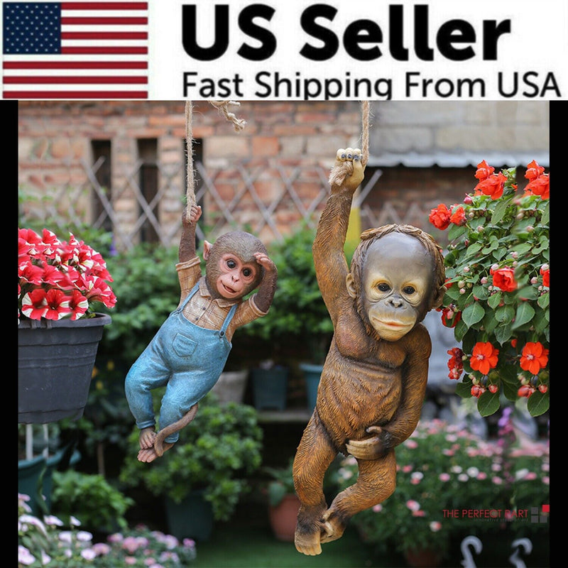 Hanging Monkey Garden Ornament