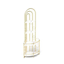 4-Tier Corner Storage Shelf Gold And White