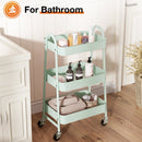 3-Tier Metal Rolling Utility Storage Cart