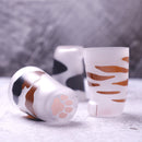 Frosted Glass Cat Paw Mug
