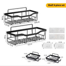No-Drill Wall Storage Rack With Hooks