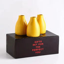 Black Ceramic Diamond Vase Set Of 3