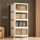 Collapsible Stackable Storage Bins With Wheels