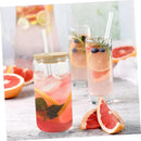 Glass Tumbler With Lid And Straw 17oz