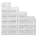 Clear Stackable Shoe Storage Boxes 18-Pack