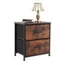 Fabric Drawer Nightstand Storage Set Of 2