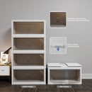Clear Stackable Closet Storage Cabinets 4-Pack