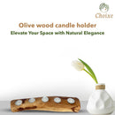 Olive Wood Tealight Candle Holder
