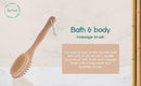 Wooden Long Handle Bath And Body Brush