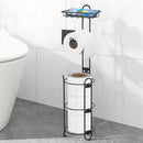 Freestanding Toilet Paper Holder With Shelf
