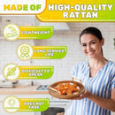 Round Woven Rattan Tray With Handles